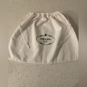 Prada Cream Drawstring Bag